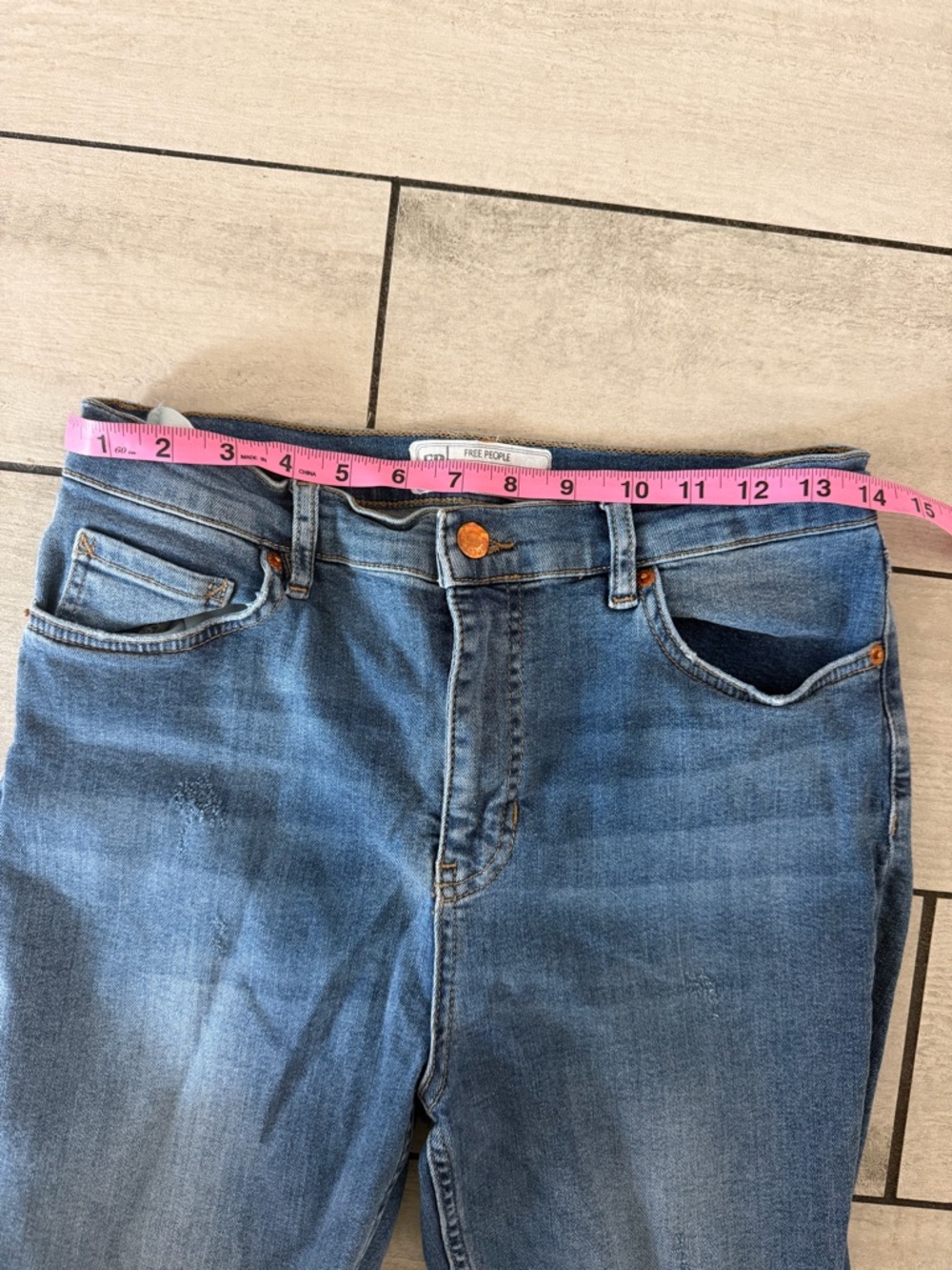 Free People Medium Blue High-Rise Women's Jeans